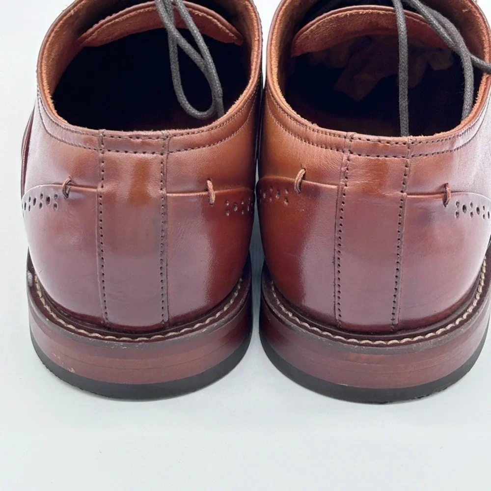 Stacy Adams Men's Macarthur Leather Wingtip Oxford Shoes Color Cognac US‎ 10 M